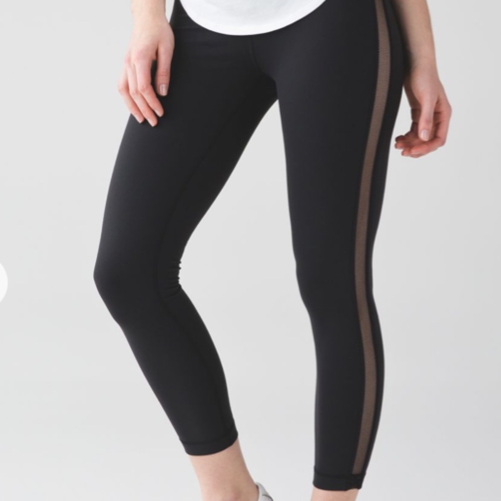 Lululemon High Times Pant (Wing Mesh) *Full-On Luon black size 4